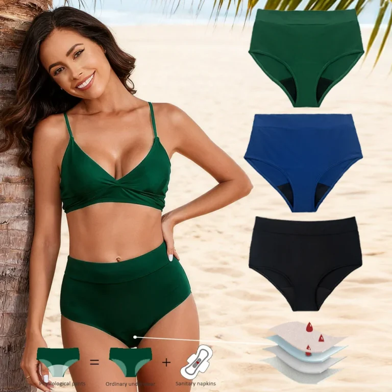 Plus-Size High-Waist Period Swim Brief front — plus-size fit and extended-size support