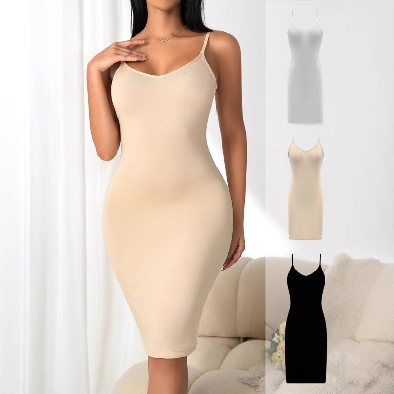 Tummy-Control Shapewear Dress (Z53): front fit showing silhouette, control panels and waistband