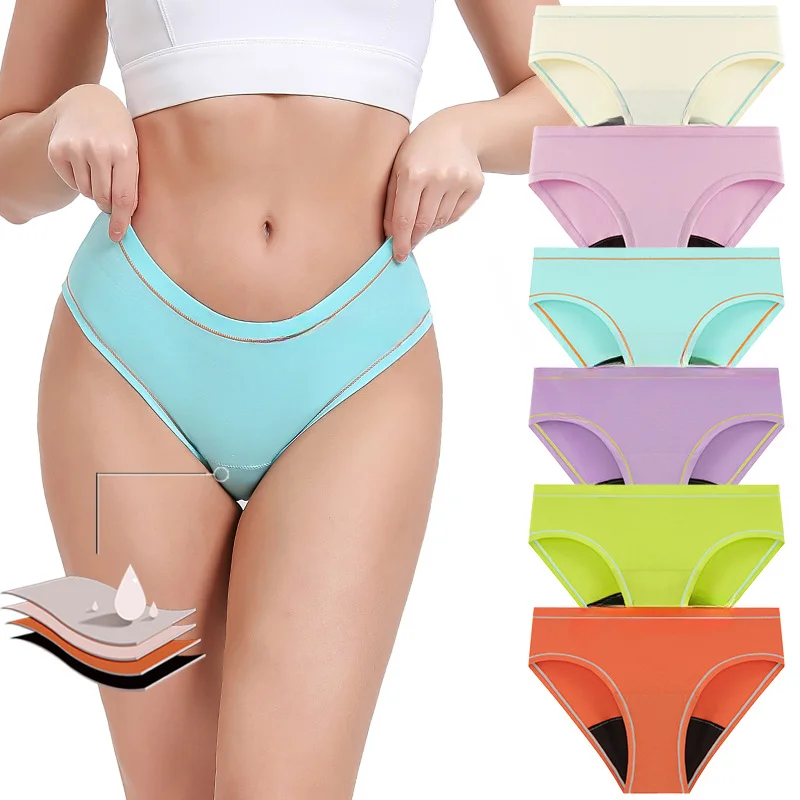 Teen Candy-Colour Period Brief front — reusable period panty coverage and gusset placement