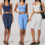 Plus-Size Activewear Set (5555): front fit showing silhouette, waistband and activewear coverage