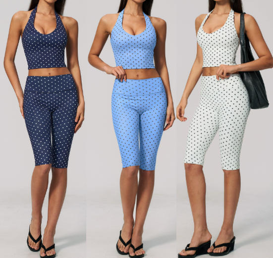Plus-Size Activewear Set (5555): front fit showing silhouette, waistband and activewear coverage