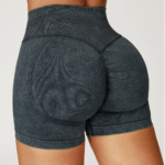 High-Waist Activewear Shorts: front fit showing silhouette, waistband and activewear coverage