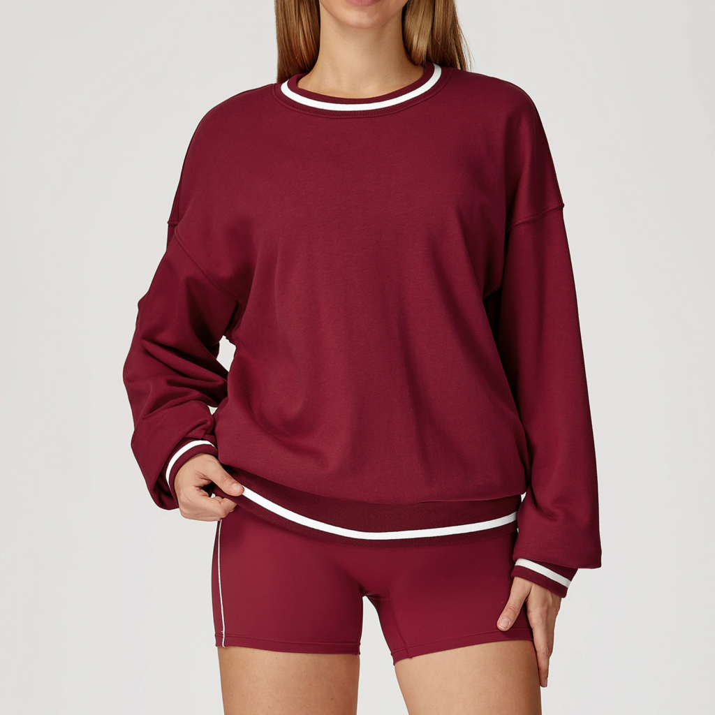 Color-Block Plus-Size Activewear Set: front fit showing silhouette, waistband and activewear coverage