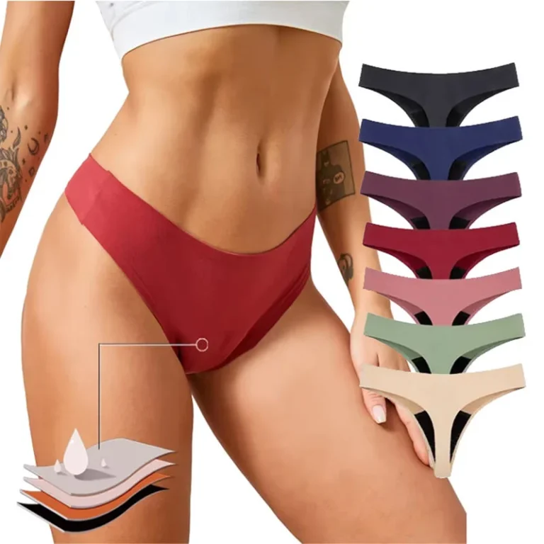 7-Colour Seamless Period Thong front — thong back and minimal-coverage fit