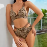 Plus-size leopard print two-piece set LJ054 reference photo