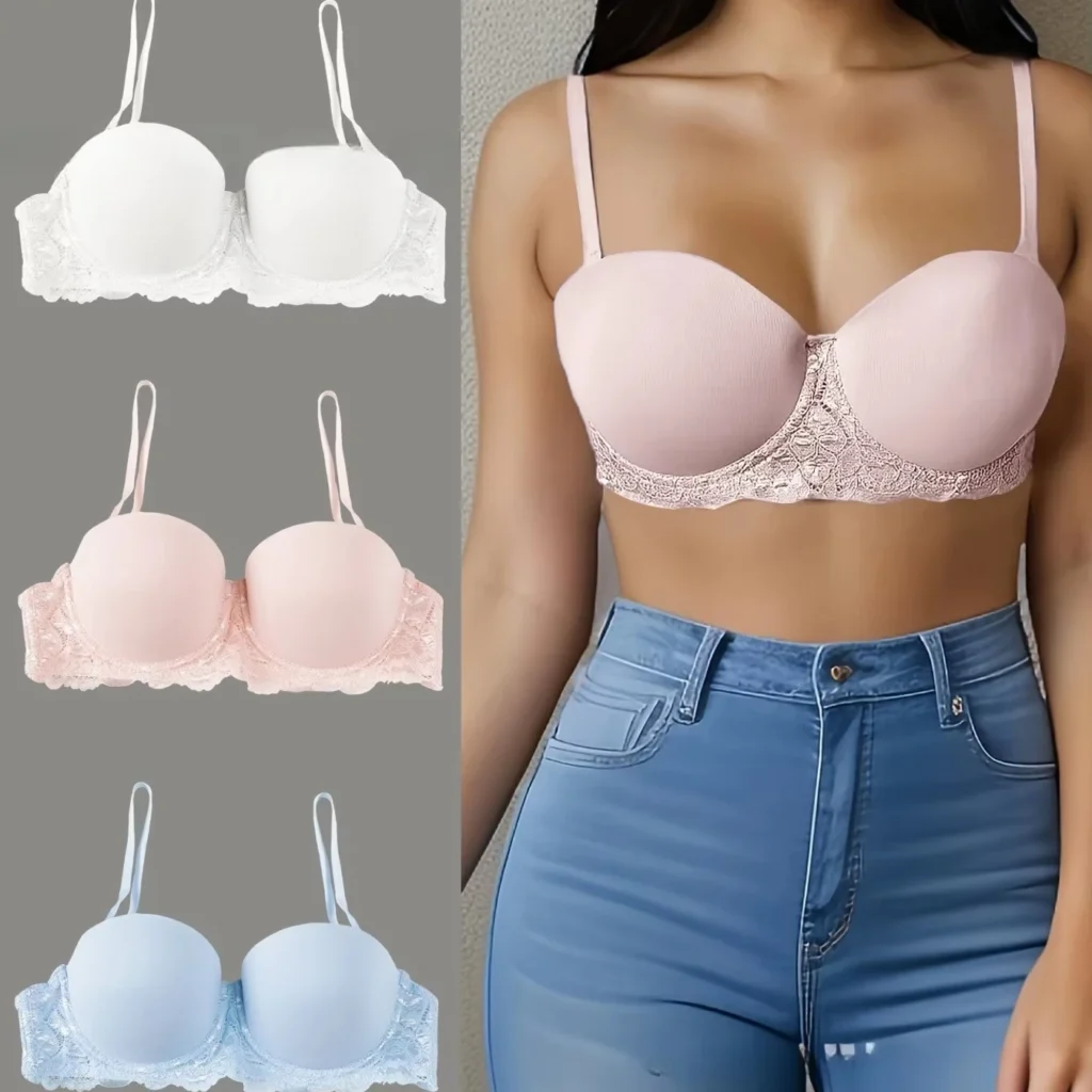 Lace Full-Cup Underwire Push-Up Bra (003) — push-up cup shaping and front profile