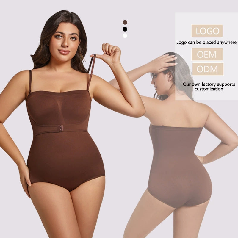 Tummy-Control Shapewear Bodysuit (Z333227): front fit showing silhouette, control panels and waistband