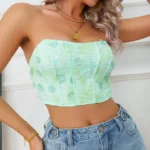 Sequin-detail fishbone tube top Y07154 reference photo
