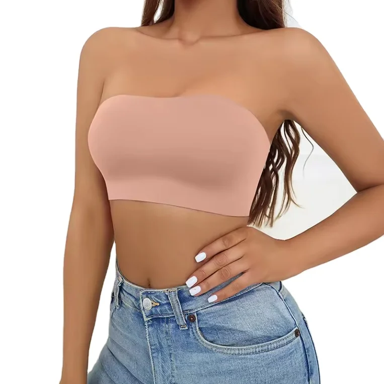 Anti-slip wireless strapless bandeau LJ048 reference photo