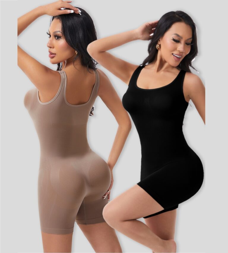 Tummy-Control Shapewear Bodysuit (3029): front fit showing silhouette, control panels and waistband
