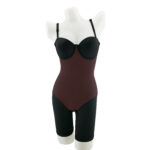 Built-in Bra Detachable-Strap Shapewear Bodysuit (2111-1): front fit showing silhouette, control panels and waistband