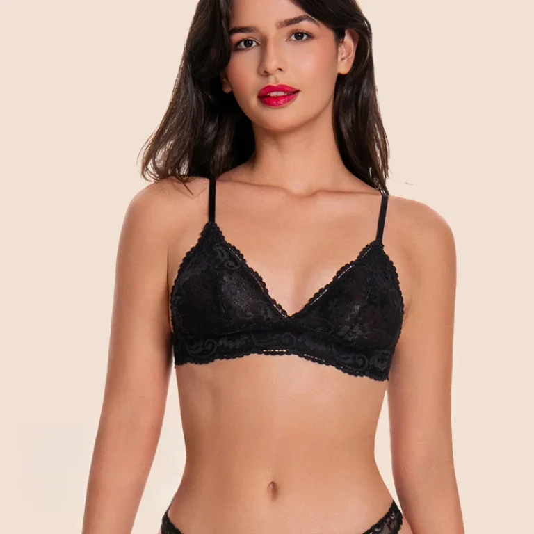 Lace triangle wireless bra D869 reference photo