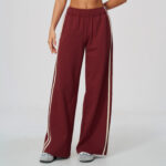 Color-Block Plus-Size Activewear Pants: front fit showing silhouette, waistband and activewear coverage