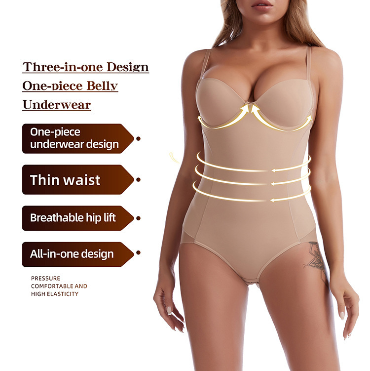 Postpartum Waist Trainer (LJ-19624): front fit showing silhouette, control panels and waistband