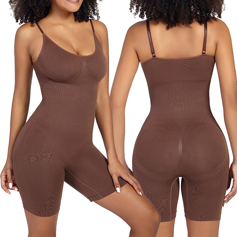 Adjustable-Strap Tummy-Control Waist Trainer (Z66345): front fit showing silhouette, control panels and waistband
