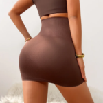 High-Waist Shapewear Dress: front fit showing silhouette, control panels and waistband