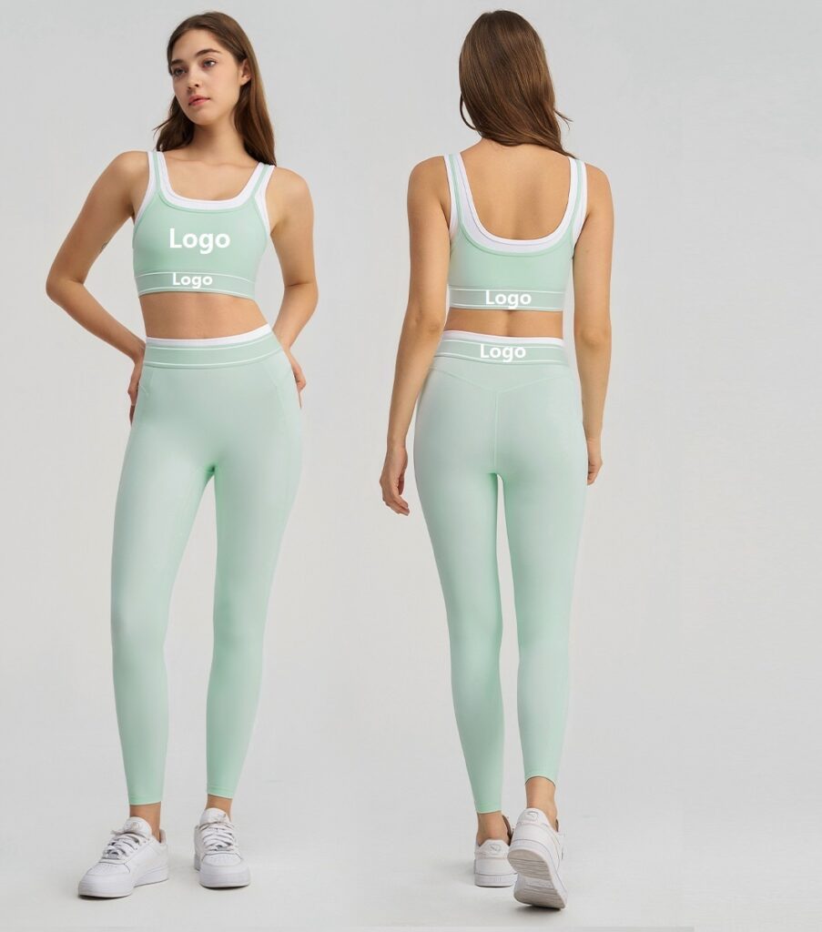 2-Piece High-Waist Activewear Set: front fit showing silhouette, waistband and activewear coverage