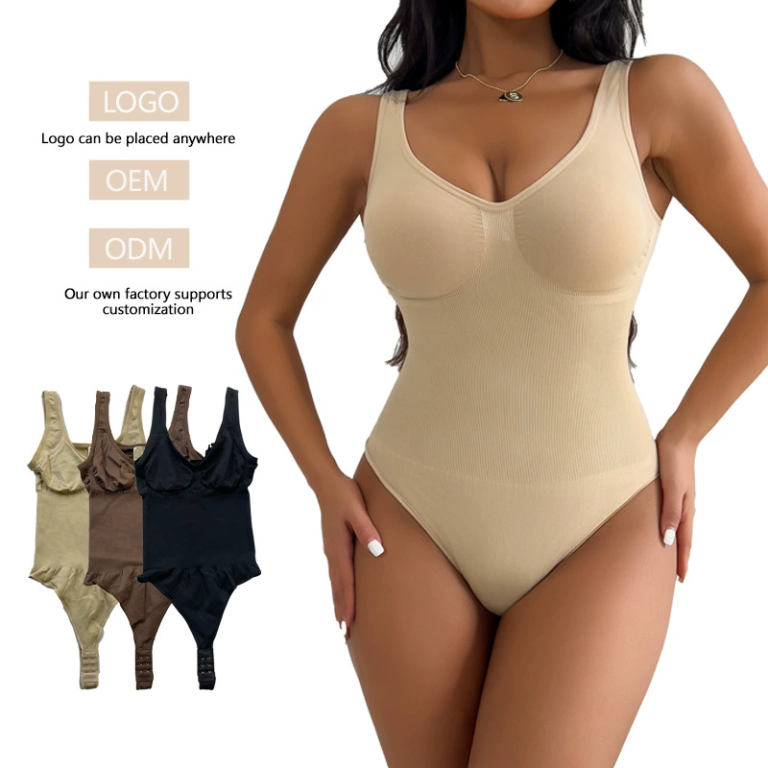 Seamless Tummy-Control Thong (Z675220): front fit showing silhouette, control panels and waistband