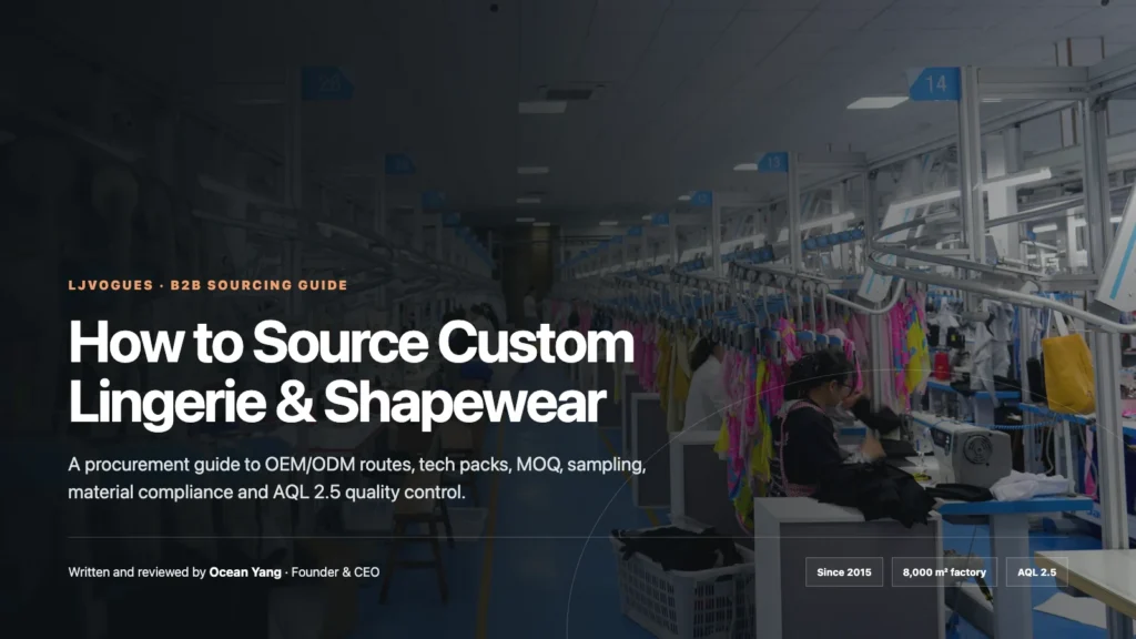How to Source Custom Lingerie & Shapewear: A B2B Procurement Guide